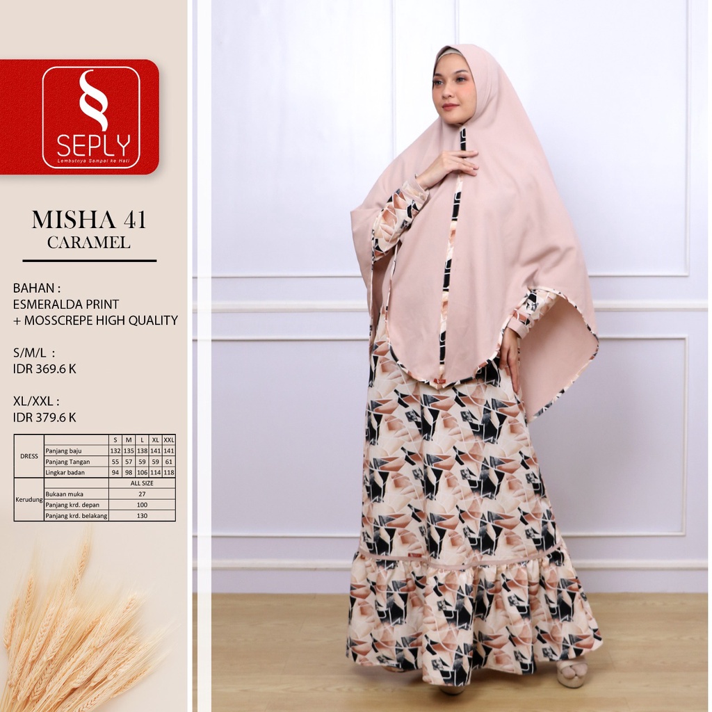 GAMIS TERBARU 2021 SEPLY MISHA 41 CARAMEL