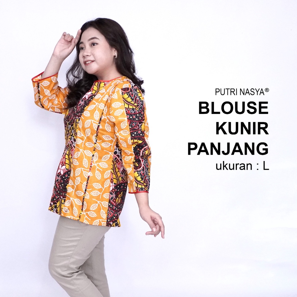 Blouse Batik Big Size LD 140 Wanita Atasan Batik Jumbo L-XL-2L-3L-4L-5L-6L-7L Model Blus Jumbo Kerja Batik / Atasan Big Size Kerja Wanita Kantor Seragam Batik Wanita Super Big / Pakaian Batik Kekinian Terbaru / Baju Batik Wanita Super Big