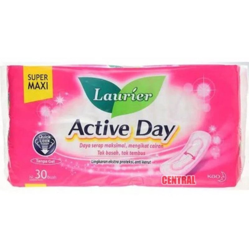 LAURIER ACTIVE DAY SUPER MAXI NON WING ISI 30pcs