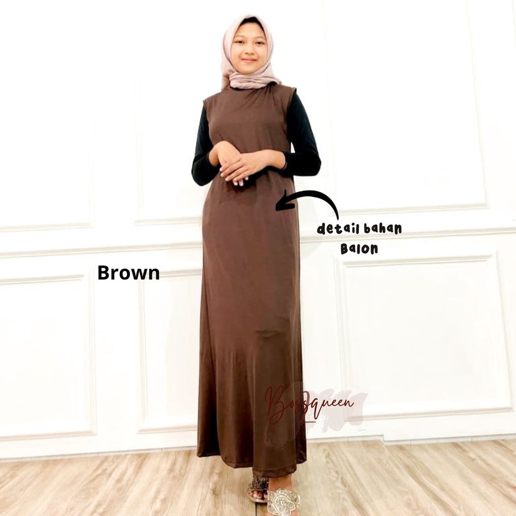 NNER DRESS SPAN SIZE M L XL XXL / GAMIS MANGSET TANPA LENGAN  TERMURAH (COD ) / INNER DRESS SLEEVELEES / INNER DREES TURLENECK