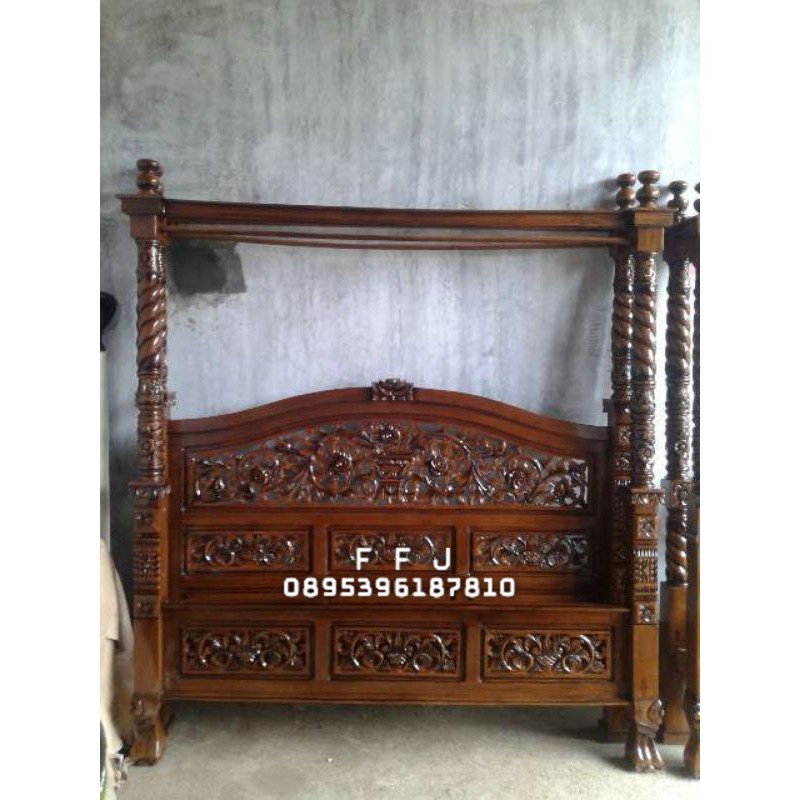 dipan rahwana kanopi tempat tidur kanopi tempat tidur ukir dipan ukir jati
