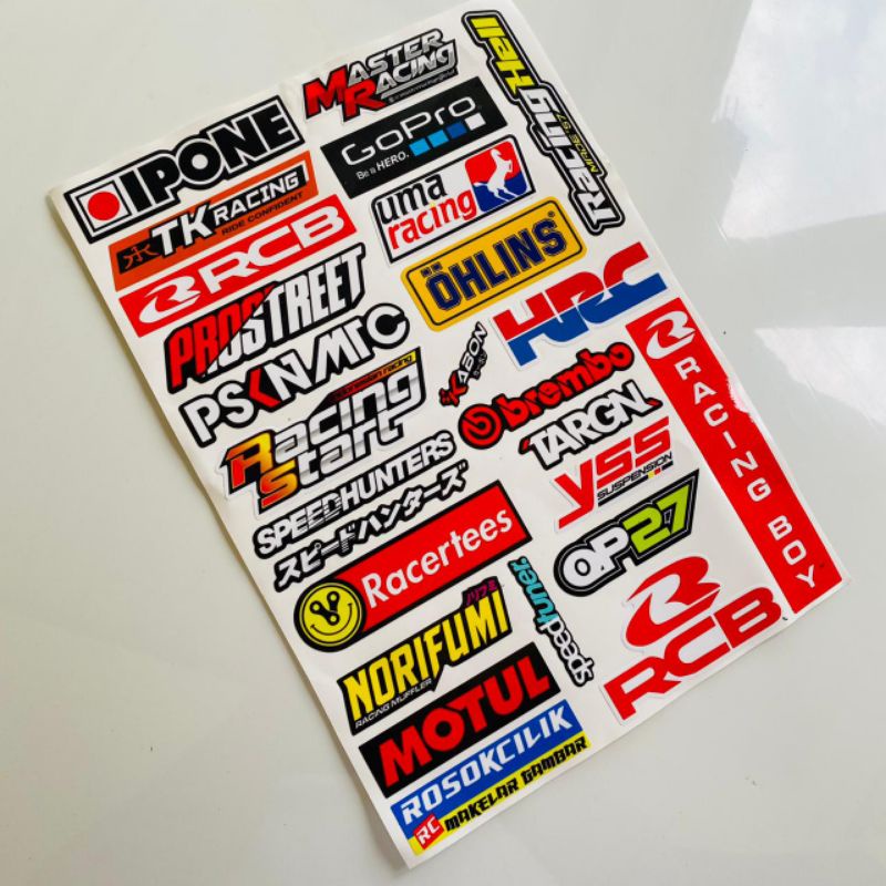 Sticker Sponsor Racing Herex Laminasi Glossy Cuting Murah Vol 6-9