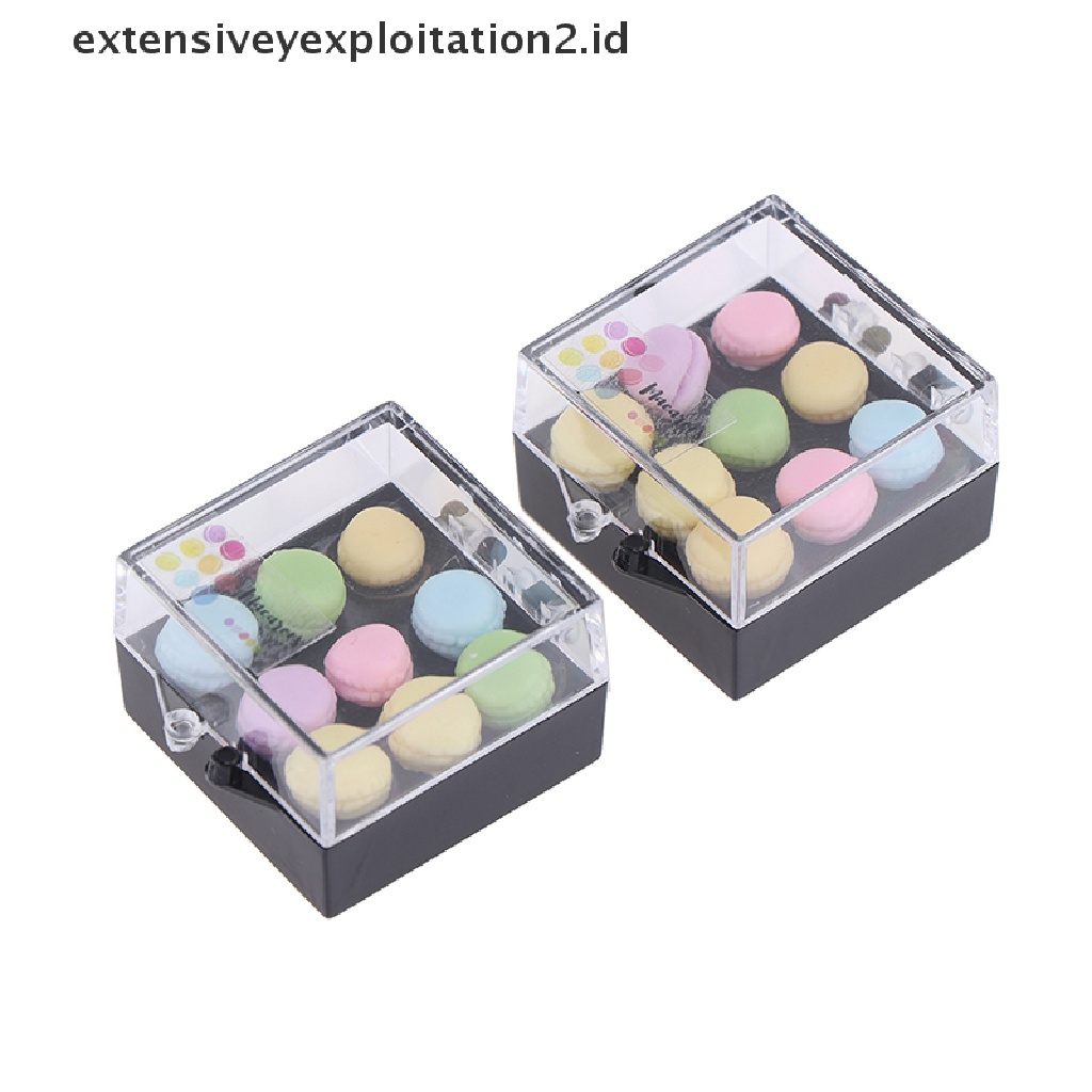 1 Set Miniatur Macaron Tea Snacks Skala 1: 12 Untuk Dekorasi Dapur Rumah Boneka