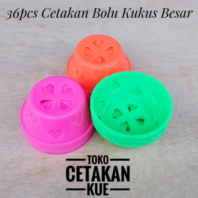 3 Lusin Cetakan Bolu Kukus Plastik Ukuran Besar