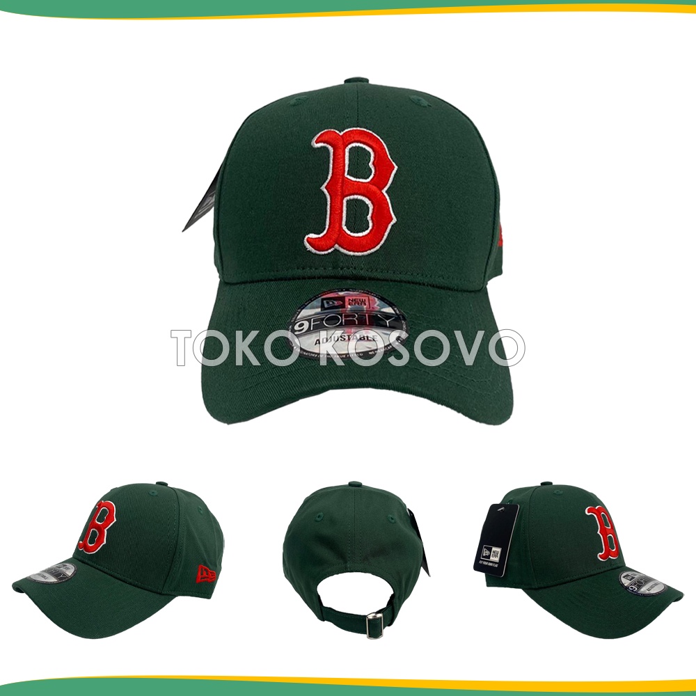 Topi Baseball Hat B Boston Red Sox ORIGINAL Grade, Topi Bisbol Basket Tim MLB NBA Cap Hijau Botol, Pria Dewasa Ori Distro NYC, YN NY New York Yankees Murah Premium Import 100% Anak Laki Wanita  Unisex Bordir Polos Bassball Besball Basball