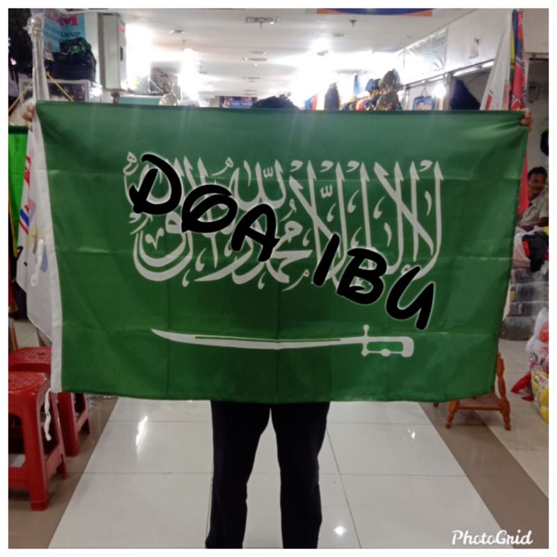 

best seller bendera ARAB SAUDI bahan satin 90x135