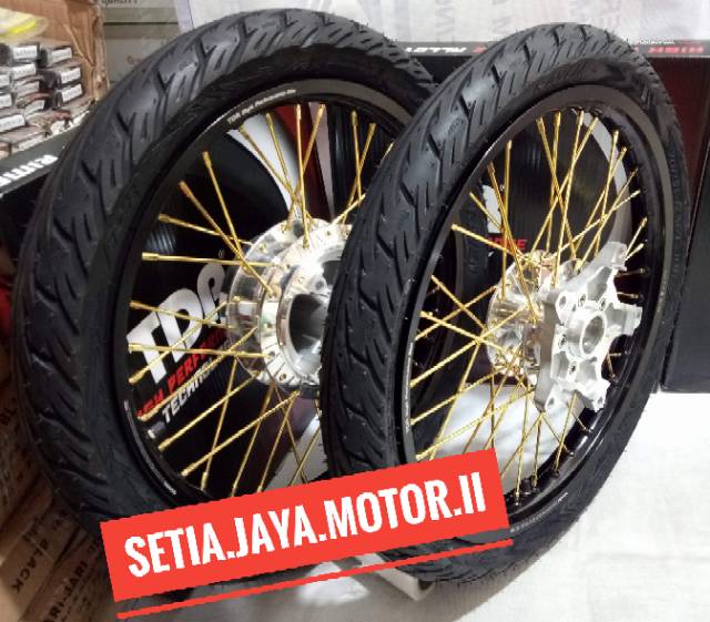 Sepaket velg Rossi ban jari jari al new cbr 150 R-cb 150 R new-cb 150R old-mega pro sepaket bonus st
