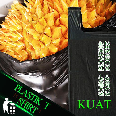 Kantong Plastik Kresek Plong HD Hitam 28x48cm Isi 50 Lembar Murah