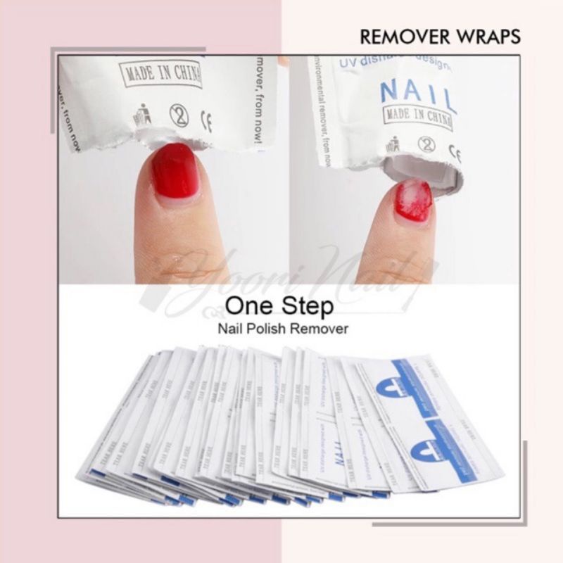 10pcs Gel acrylic remover wraps penghapus kutek / nail polish / gel polish remover wrap