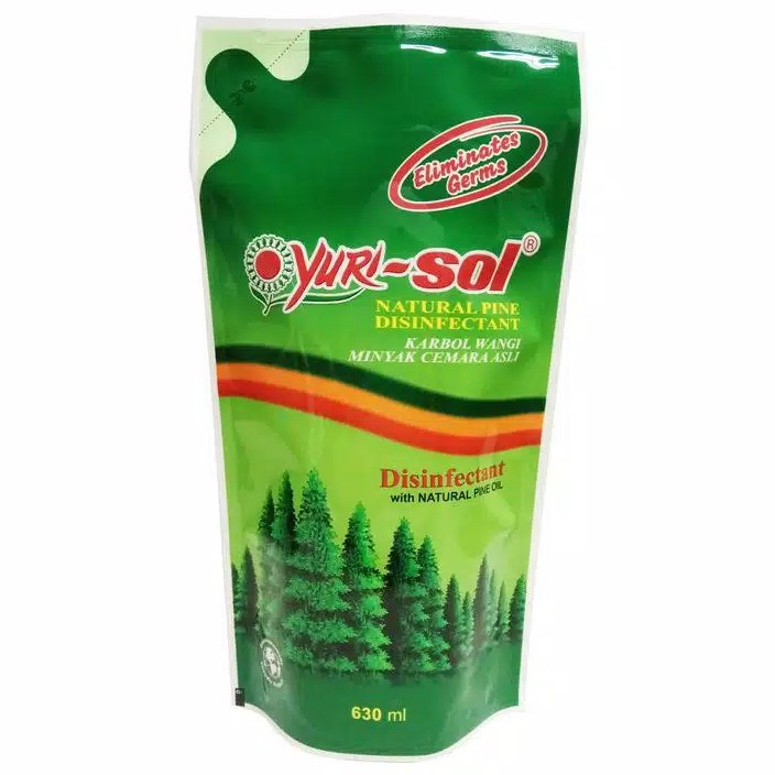 Yuri-Sol Karbol Wangi Pine Original Pouch 630ml