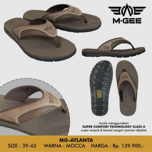 Sandal MGee M-Gee MG Atlanta Casual Pria Original Kualitas Premium