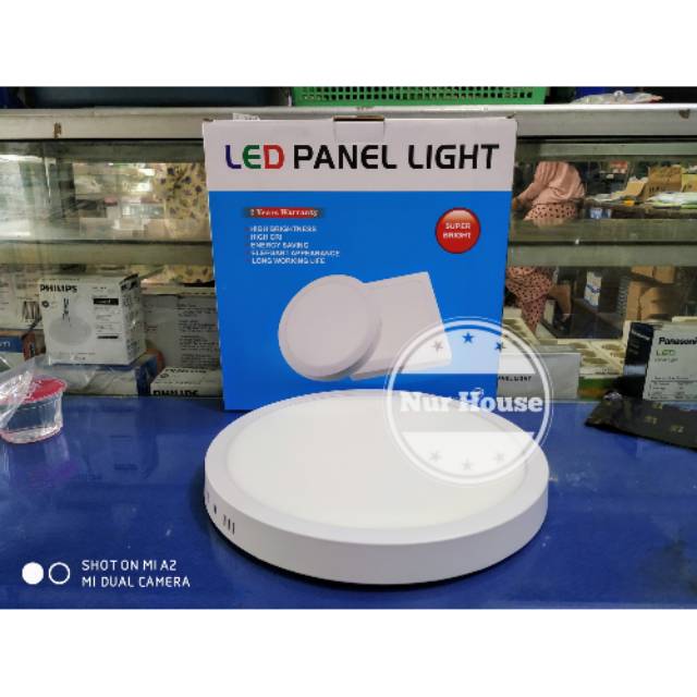 lampu downlight led 24 watt bulat led panel ob tempel plafon EMICO