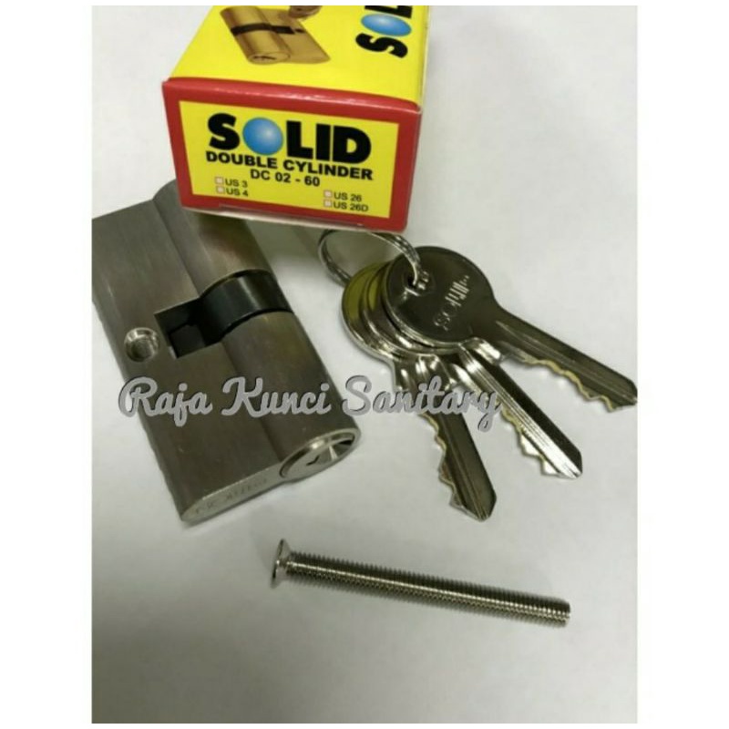 Roller Lockcase/Kunci Pelor/Bodi Solid LC 112 WL 40 US 32 + Cylinder/Stainless/Gold