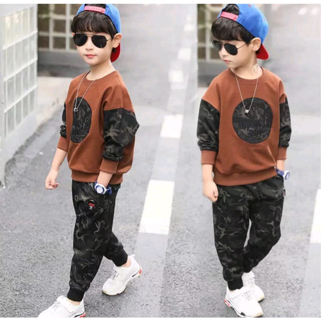 SETELAN BAJU ANAK LAKI LAKI 1-5 TAHUN SETELAN SWEATER ANAK MOTIF SEVENTEENN SETELAN TERBARU 2022 SET