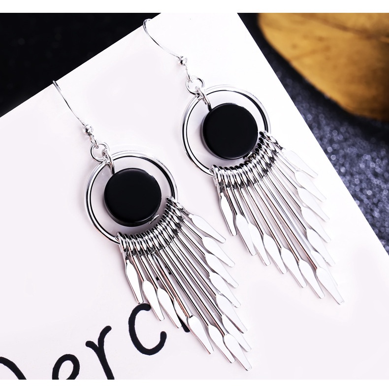 Anting Artistic Long Drop Fashion Model Korea Terbaru Elegant