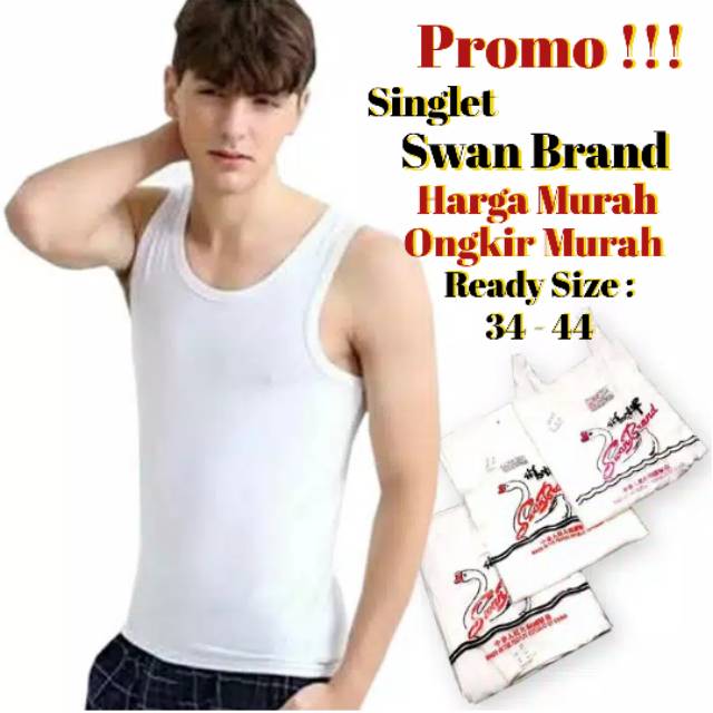 KAOS DALAM PRIA SWAN BRAND / Kaos Dalam Cowok Singlet Swan Brand