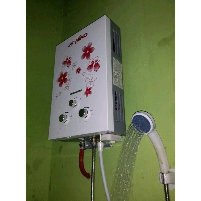 Water heater niko putih paket lengkap