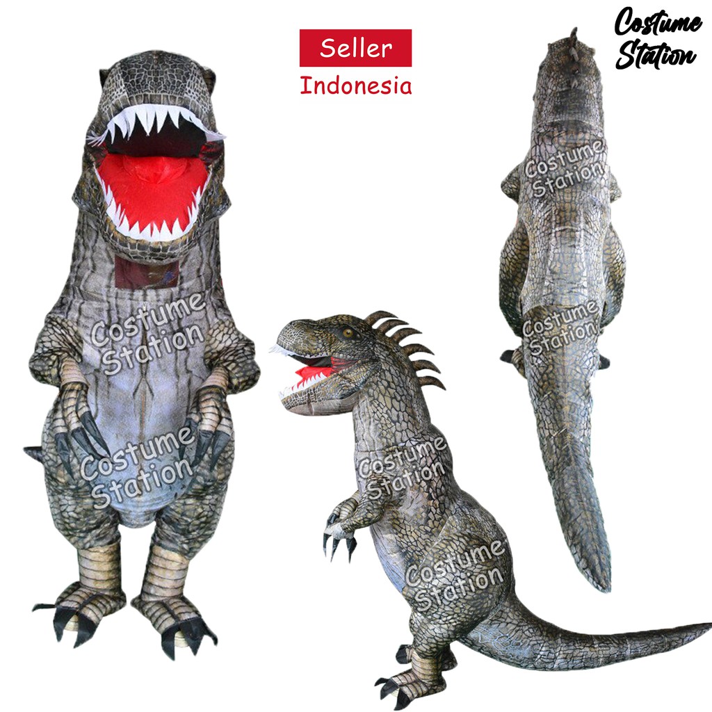 Kostum Dinosaurus T-Rex Jurrasic Park World / Costume Dino Trex Hewan Binatang Dewasa angin