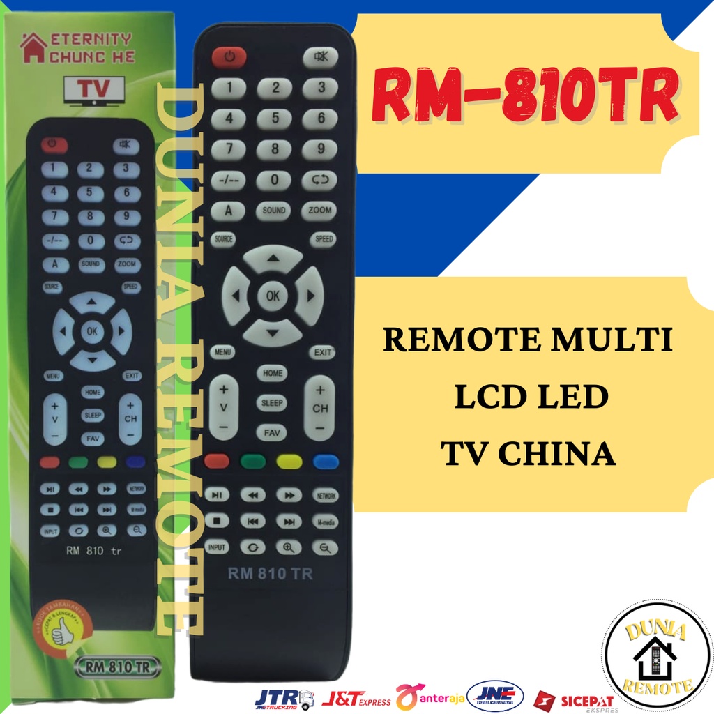 Remot Remote TV CHINA LCD LED MULTI Universal RM 810tr serbaguna