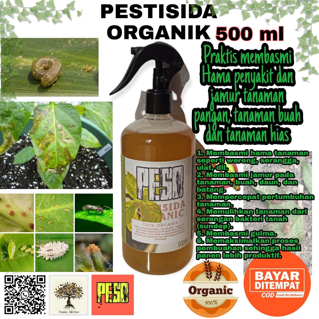 OBAT PEMBASMI HAMA TANAMAN | ORGANIK SPRAY PESO 500ml