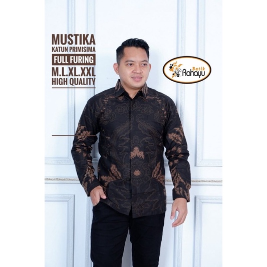 Batik Pria MUSTIKA Full Furing Katun Halus Size M-XXL High Quality