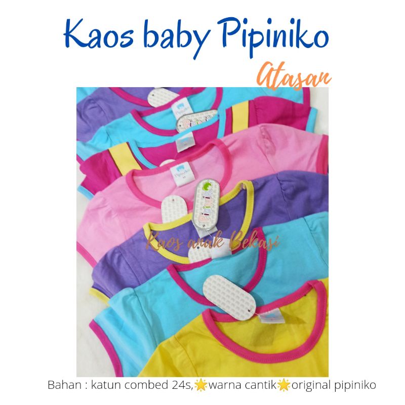 Kaos Baby Pipiniko Cewek Kaos Bayi Perempuan Pipiniko 1-3 Tahun