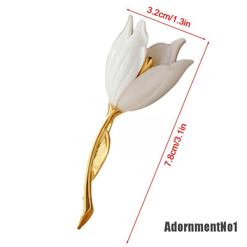 (Adornmentno1) Bros Pin Enamel Desain Bunga Tulip Untuk Dekorasi Kerah Kemeja / Scarf