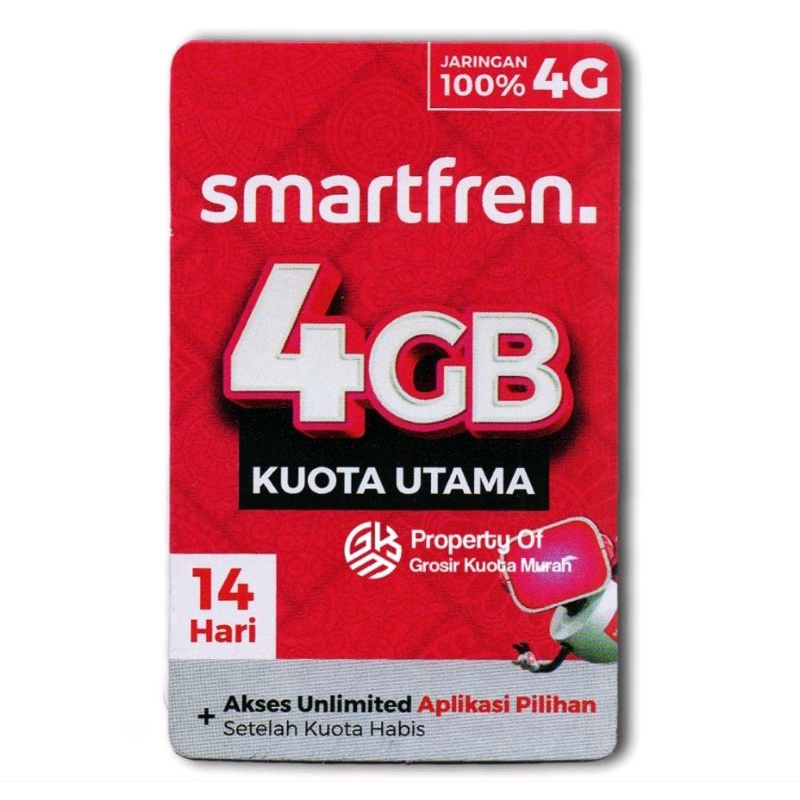 VOUCHER DATA SMARTFREN 4GB 14HARI VOCER KUOTA SMARTFREN 4GB 14HARI FULL UNLIMITED VOCER DATA SMARTFR