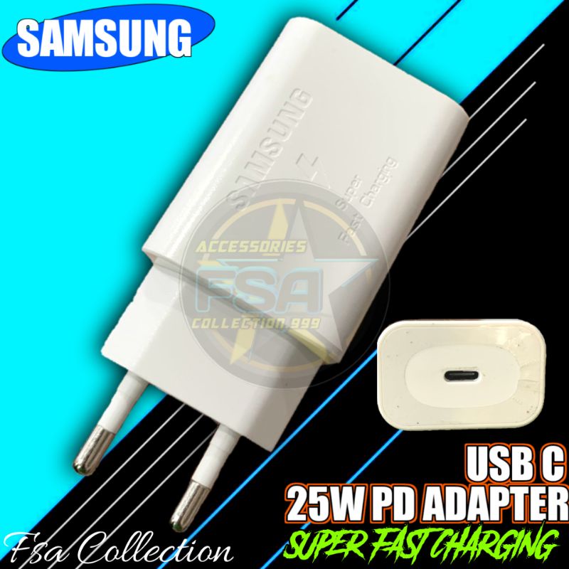 Kepala Charger/Adapter Charger Samsung Usb C Fast Charging 25W A51 A71 A70 A80 NOTE 10 By Samsung