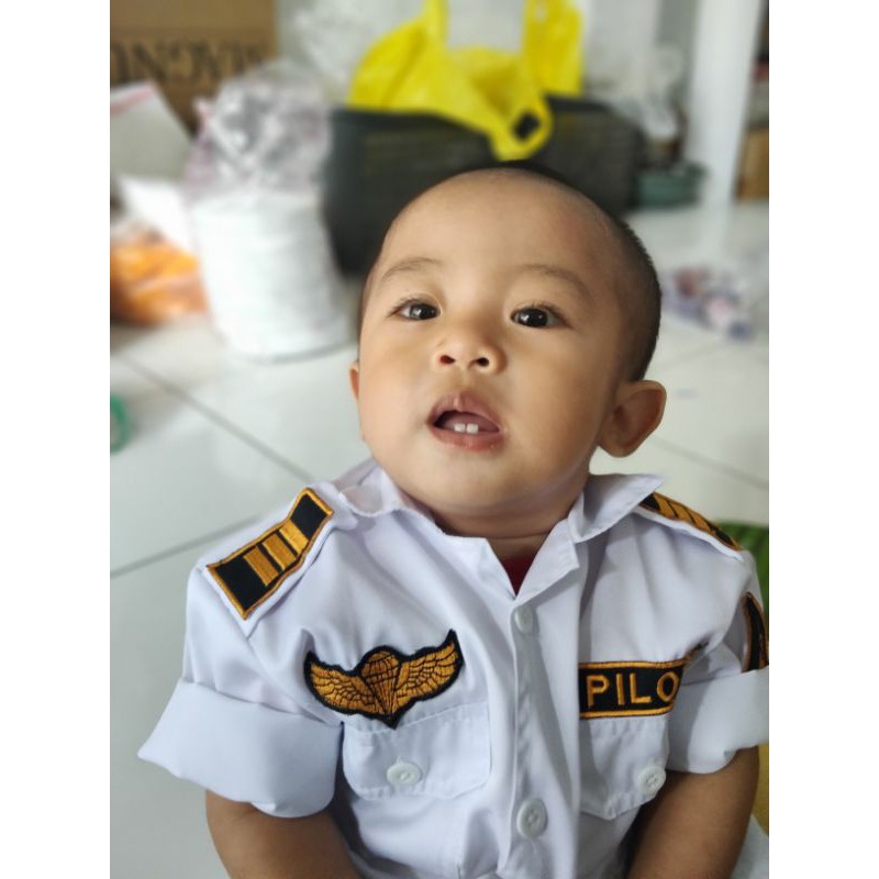 BAJU PiLOT ANAK KOSTUM KARNAVAL PAKET KOMPLIT