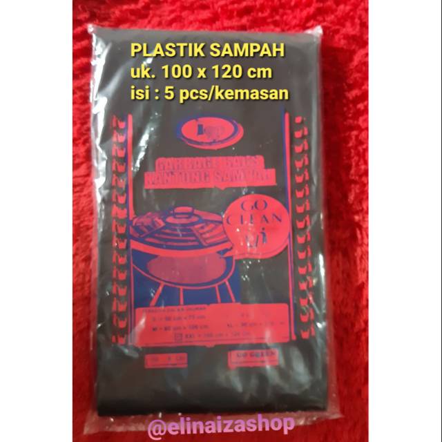 PLASTIK KANTONG SAMPAH XXL HITAM / TRASH BAG HITAM XXL / PLASTIK HITAM / KANTONG HITAM