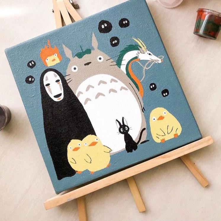 

R0 Paint By Number Studio Ghibli | ByPainters | Painting Set | 20x20cm Kanvas & 7 Akrilik | Kit Melu