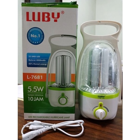 Barangunik2021 - LUBY L-7681 Lampu Emergency 5.5 Watt Tahan Hingga 10 Jam / Lampu emergency petromax Luby-7681