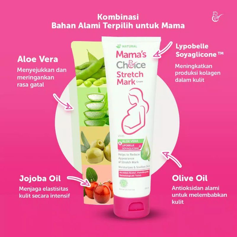 Mama's Choice Stretch Mark Cream | Solusi Perut Gatal dan Anti Stretchmark Ibu Hamil