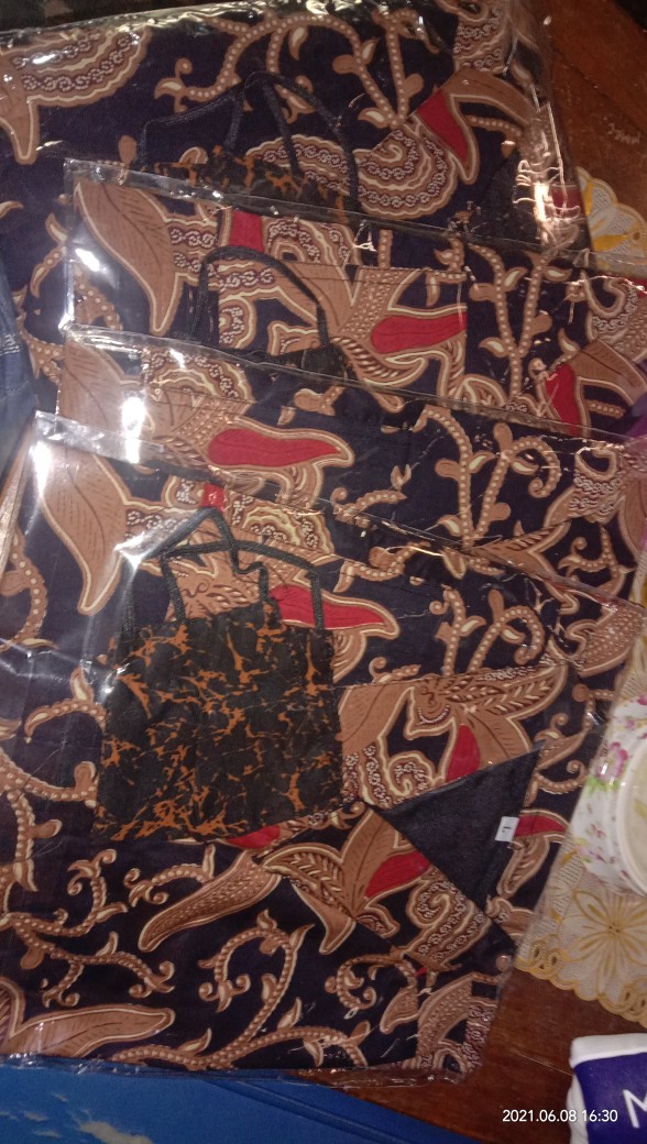 (premium) Kemeja Batik Pria Lengan Panjang Lapis Furing Pohon Cabe