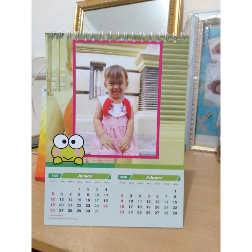 kalender meja potrait 6 lembar