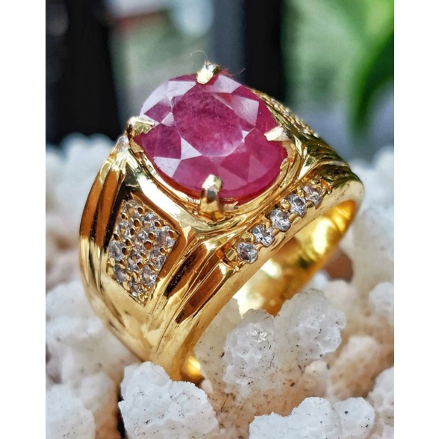 CINCIN PERMATA RUBY AFRIKA NATURAL • ORIGINAL STONE