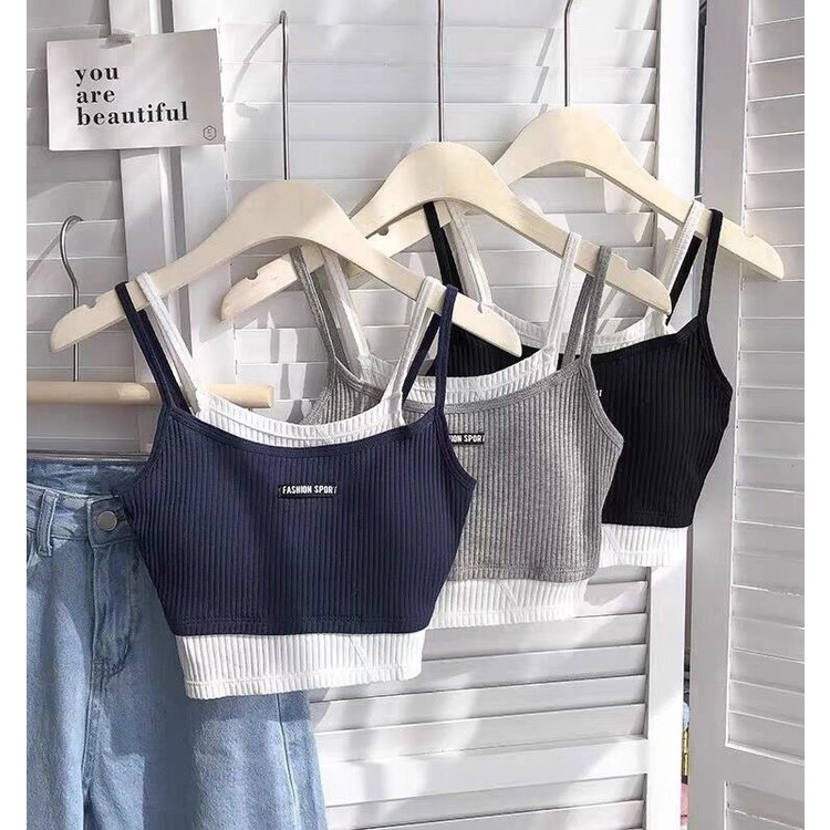 ❀ Chingu ❀ PW138 COD Bra Wanita Fashion Simple Nyaman Tanpa Kawat All Size Import Surabaya