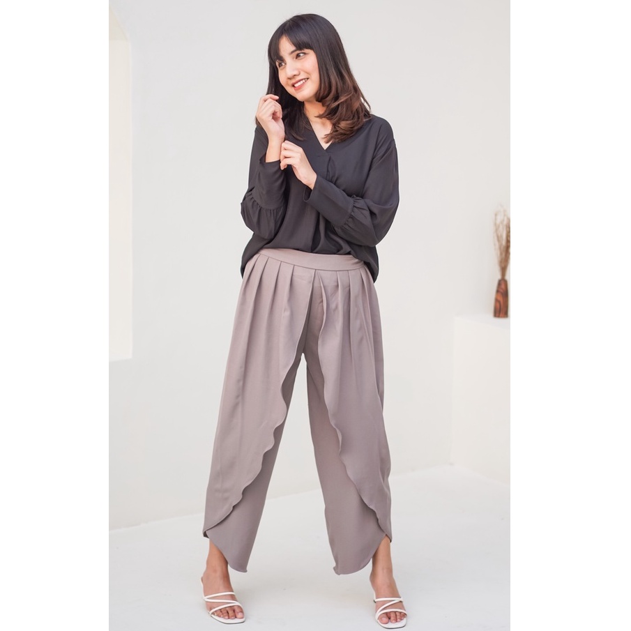 Severli Gina Culotte Kulot Lilit Highwaist | Kulot Wanita | Kulot Lilit | Celana Kulot Wanita | Celana Panjang Wanita-2