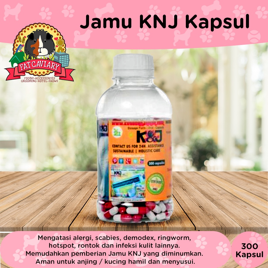 Jamu KNJ Kapsul isi 300, Atasi Gatal & Rontok Pada Anjing / Kucing