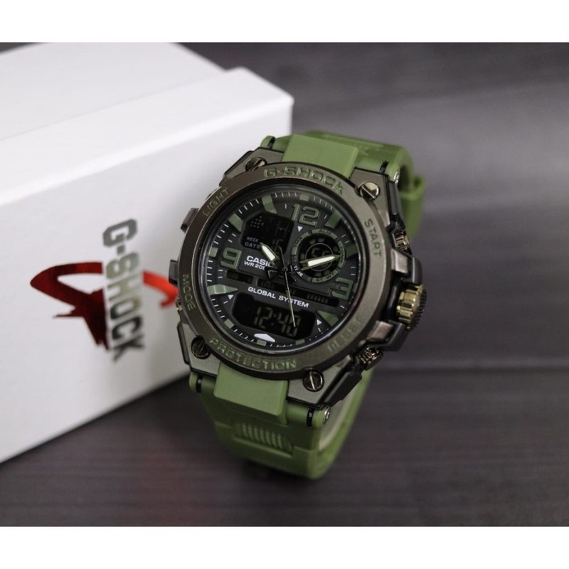 JAM TANGAN PRIA GWG-2395  / C3 / C4 CASIO G-SHOCK GSHOCK GS 2395 RUBBER DIGITAL DUAL-TIME