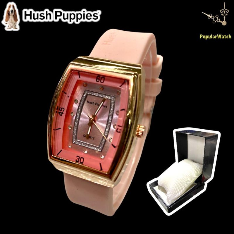 LAGI PROMO!! Jam tangan karet fashion cewek hush pupies. Free box &amp; baterai cadangan