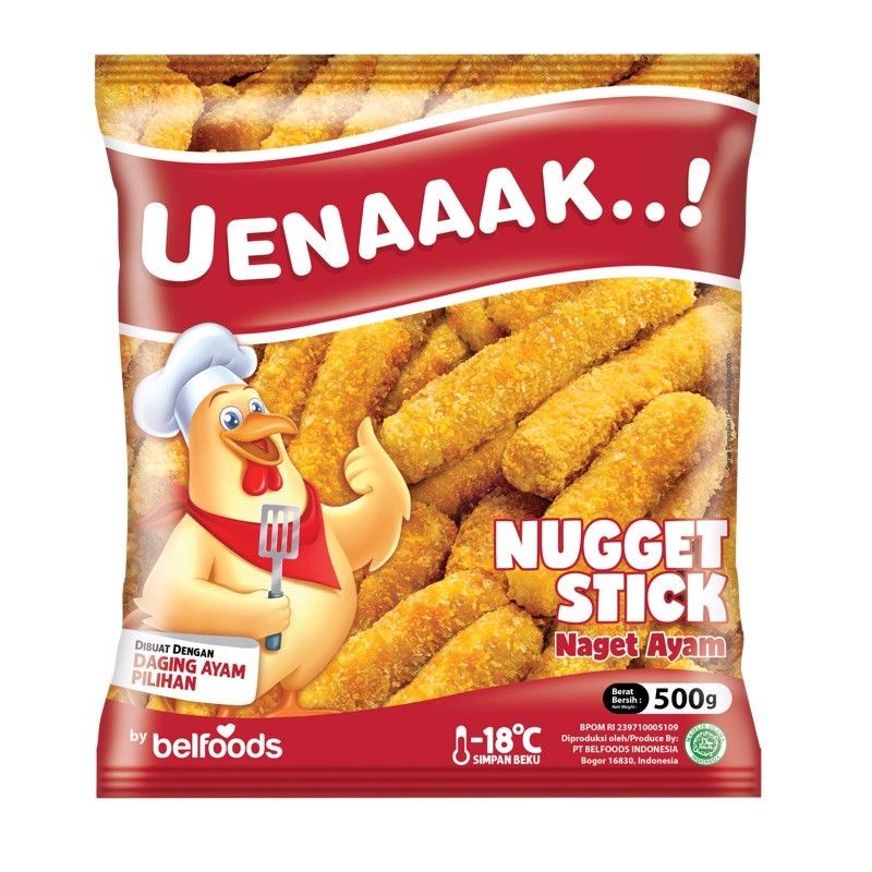 

Belfoods Uenaak Nugget Ayam Stick 500gr