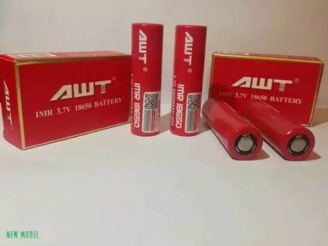 BATERAI AWT MERAH BATRE VAPOOR VAPEE BERKUALITAS AUTEHTENTIC 3000 mAh