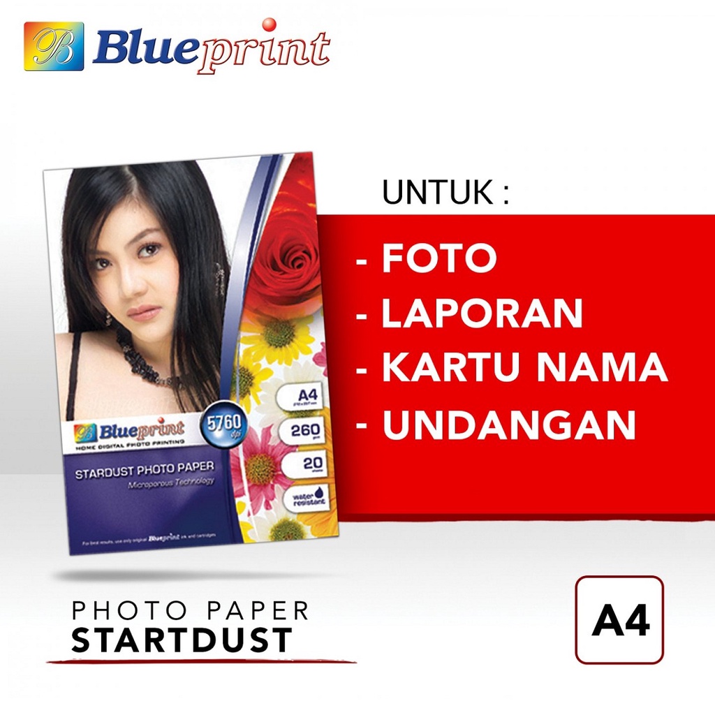 Blueprint Stardust Photo Paper A4 260gsm 20 lembar Kertas Foto