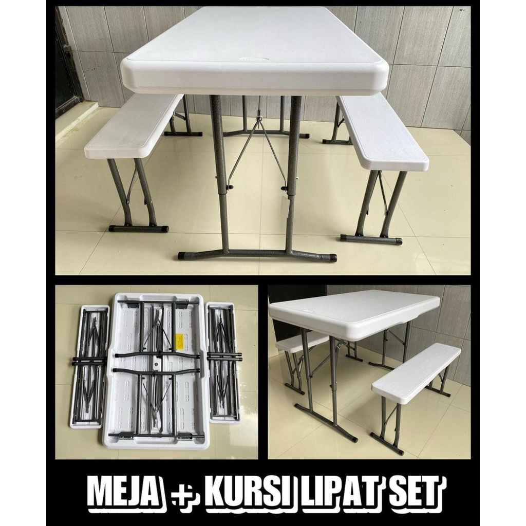 Krisbow Set Meja Dan Kursi Lipat 3PCS /Krisbow Meja dan Kursi Outdoor