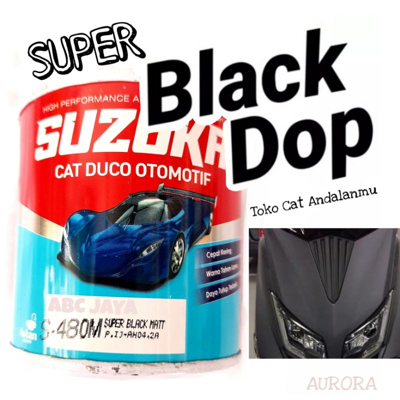 Cat Suzuka S-480M Super Black Matt 200ml Doff Dull Dop Hitam Susuka Mobil Motor