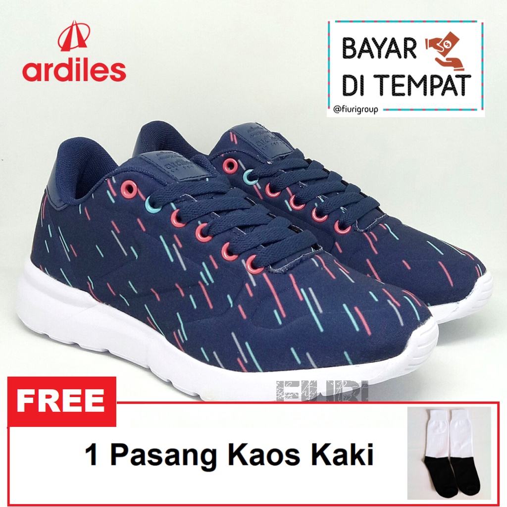 ARDILES Original JOLENE 37-40 NAVY Sepatu Kets Sneakers Olahraga Running Sport Senam Wanita FIURI