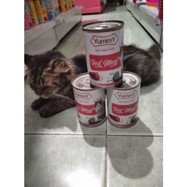 Promo Makanan Kucing Yummy Cat Kaleng Adult 400g(Read Meat)