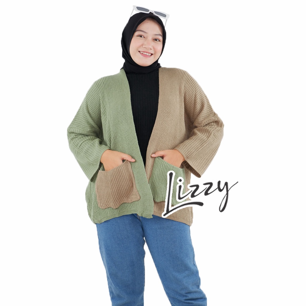 Lizzy - CHERYL CARDIGAN TWO TONE PREMIUM